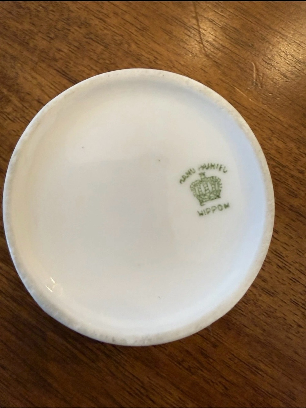Vintage Hand-Painted Nippon Covered Trinket Dish | Moriage Floral Porcelain - Picture 6 of 7